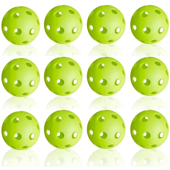 SENLLEO 12 Pack Plastic Baseball Practice Baseballs for Hitting, Indoor Outdoor Lightweight Balls Baseball Batting Training