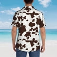 thumbnail image 4 of Fotbe Brown Cow Camisa Hawaiana para Hombre Unisex – Camisa Casual de Verano con Botones de Manga Corta de Algodón y Lino,XX-Large, 4 of 7