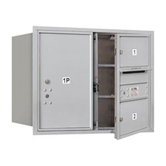 Salsbury  6 Door High Unit 23.50 Inches - Double Column - 2 Mb2 Doors - 1 Pl6 - Aluminum - Front Loading - Usps Access