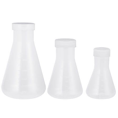 Tineasur Chemistry Experiment Flask Plastic Flask 3Pcs