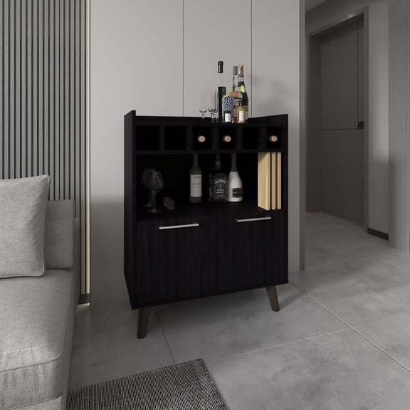 40-Inch Wide 2-Door Bar Cabinet / Ample Space for Barware in Small Kitchens