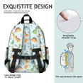 thumbnail image 5 of Blue Dinosaurs Leaves Pattern Cute School Backpack Bag for School with Padded Back and Adjustable Shoulder Straps 15.25"x11.5"x5.25", 5 of 5