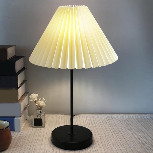 Desk Lamp Shade Dust Fashion Creative Pleated Lampshade for Cafe Home , Yellow