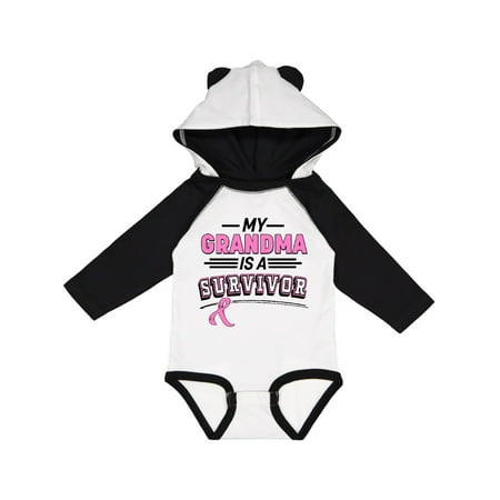 

Inktastic My Grandma is a Survivor Breast Cancer Awareness Gift Baby Boy or Baby Girl Long Sleeve Bodysuit