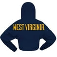thumbnail image 3 of Women's Spirit Jersey Navy West Virginia Mountaineers Oversized Cropped Pullover Hoodie, 3 of 3