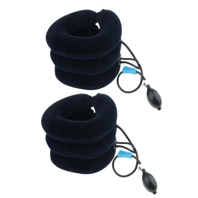 Dispositivo Inflable de Soporte para El Cuello de 2 Piezas, Almohada de Relajación Del Cuello, de 3 Capas para El Cuello Macarena Almohada de tracción cervical