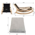 thumbnail image 3 of Timbernest Bean Bag Rocking Chair for Indoor Outdoor, Accent Armless Lazy Sofa, Corduroy Casual Single Couch, Light Gray, 3 of 6