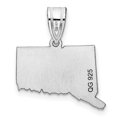 thumbnail image 4 of Auriga 925 Sterling Silver/Rhodium-plated Connecticut State Pendant for Women, 4 of 6