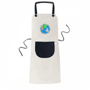 Cherish Earth Protect Art Deco Fashion Apron Adjustable Bib Cotton Linen BBQ Kitchen Pocket Pinafore