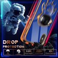 thumbnail image 5 of for iPhone X/iPhone Xs Case Astronaut Cute for Women Girls Girly Unique Royal Blue Phone Cases with Astronaut Hidden Stand Kickstand 6D Design Cover for iPhone X/XS 5.8 inch, 5 of 11