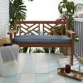 thumbnail image 2 of Navy Chainlink Indoor, Outdoor Bench Cushion, Corded, 2 of 4