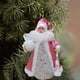 thumbnail image 5 of Adornos navideños de Papá Noel Regalos multipropósito Favores de fiesta Estatuas de pie Estatuillas para Festival Dormitorio Escritorio de oficina Rosado Soledad Figuritas de Papá Noel, 5 of 8