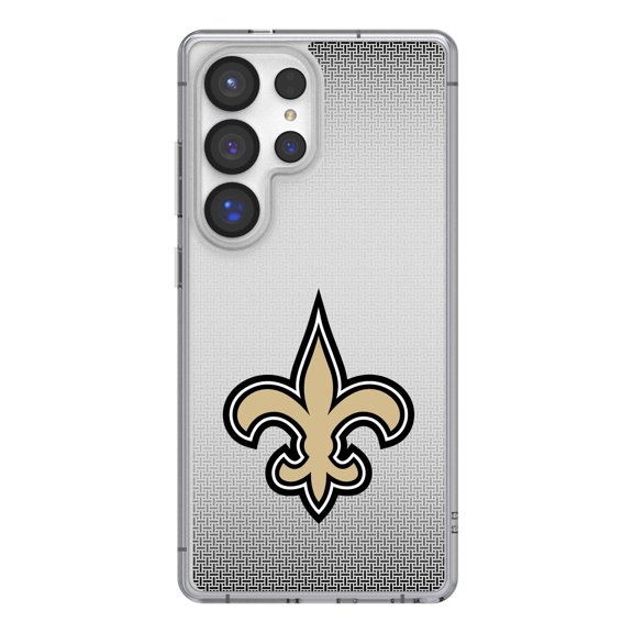 New Orleans Saints Linen Logo Galaxy Clear Case