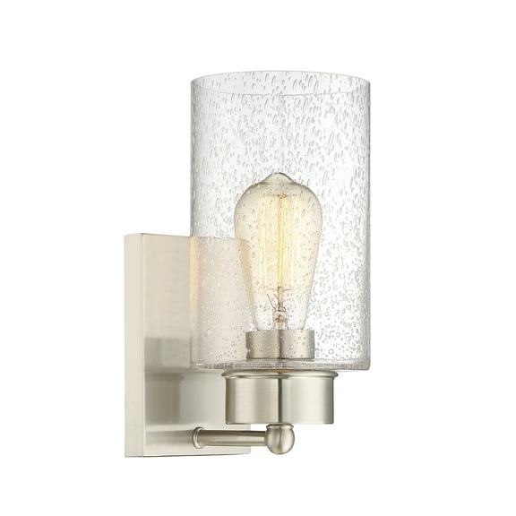Trade Winds Edgewood 1-Light Wall Sconce in Brushed Nickel