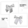 thumbnail image 2 of WEUVEB Silver Fabric Bows for Elegant Present Wrapping Wedding and Holiday Decor, 2 of 8