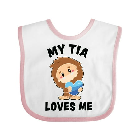 

Inktastic Cute Bigfoot My Tia Loves Me Gift Baby Boy Bib