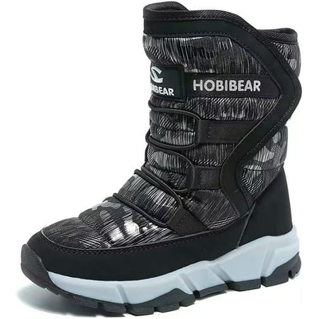 

Snow Boots for Kids Boys Snow Boots Waterproof Outdoor Warm Slip girls Winter Shoes(Size Toddler 5.5-Big Kids 20)