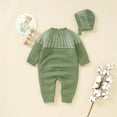 thumbnail image 4 of Generic Boys Knitted Pullovers for Toddler Boy Girl Patchwork Knitted Sweater Baby Jumpsuit Romper Cotton Caps Hat Outfits Sets Clothes, 4 of 6