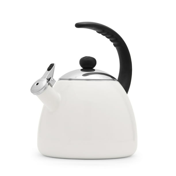 Farberware Dome Tea Kettle, White, 3.0 Quart