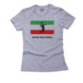 thumbnail image 1 of Iran Olympic - Beach Volleyball - Flag - Silhouette Women's Cotton Grey T-Shirt, 1 of 2