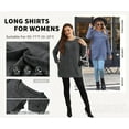 thumbnail image 2 of TEMOFON Relaxed Fit Long Sleeve for Womens Tunic Top with Pockets Soft Knit Pullover Sweater Black Color, 2 of 6