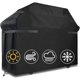 thumbnail image 2 of Fundas para barbacoa Funda impermeable para barbacoa Funda para barbacoa resistente al viento y al desgarro con correas y bolsa de almacenamiento (145x61x117cm), 2 of 5