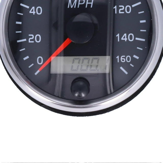 3.3in 12V/24V Speedometer 160MPH Speed Gauge LCD with White/Amber Backlight for Car Truck Boat