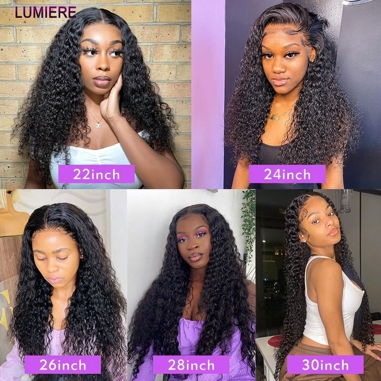 30 inch HD Water Wave Frontal Wig 150% Density Water Wave  display picture 2