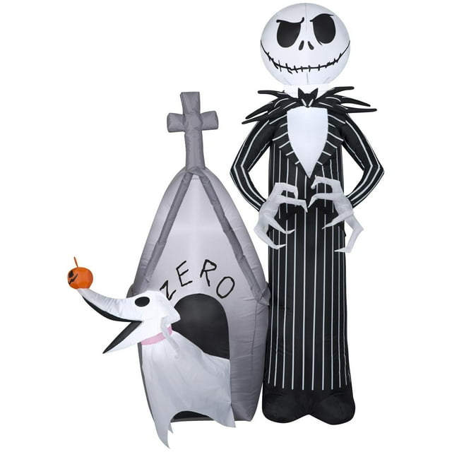 Halloween gonflable Jack Skellington et scène zéro