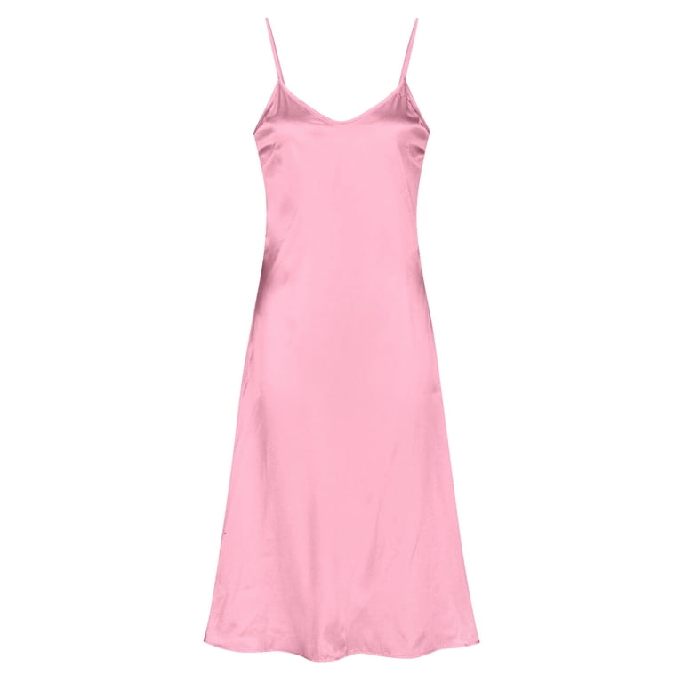long pink slip dress Pink Slip Silk Maxi Dress