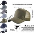thumbnail image 2 of Gorra para hombres y mujeres, gorra de camionero lisa ajustable con parte trasera de malla, gorra informal deportiva, 2 of 5