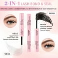 thumbnail image 4 of Aliver Lash Bond and Seal, 2 in 1 DIY Eyelash Extension Adhesive Lash Glue, Super Strong Hold 72 Hours Waterproof, 2 Pack (Pink), 4 of 10