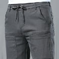 thumbnail image 5 of Dovford Mens Elastic Waist Solid Color Jeans Pants for Seniors Adaptive Mens Pants for Elderly with Zipper, 5 of 7
