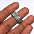 thumbnail image 3 of Celtic Band Square Celtic Textured Band 925 Sterling Silver Band Mens and Womens Wedding Bands Square Celtic Ring Square Band (5 1/2 US), 3 of 11