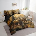 thumbnail image 3 of Feelyou Farmhouse Bear Print Bedding Comforter Set 7pcs, Jungle Tree Plant King Bedding Sets, Woodland Wildlife Reversible Bed Sheets, Luxury Bedroom Decor, 3 of 7