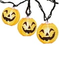 thumbnail image 1 of Orange Fabric Pumpkin Lantern Lights - 10 Count, 1 of 4
