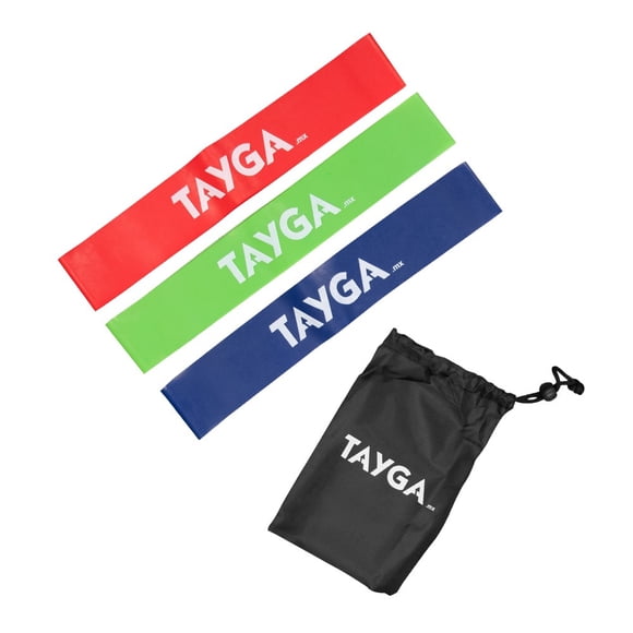 Set 3 Mini Bands de 5x25cm de 0.5, 0.9 y 1.2 mm Tayga Multicolor
