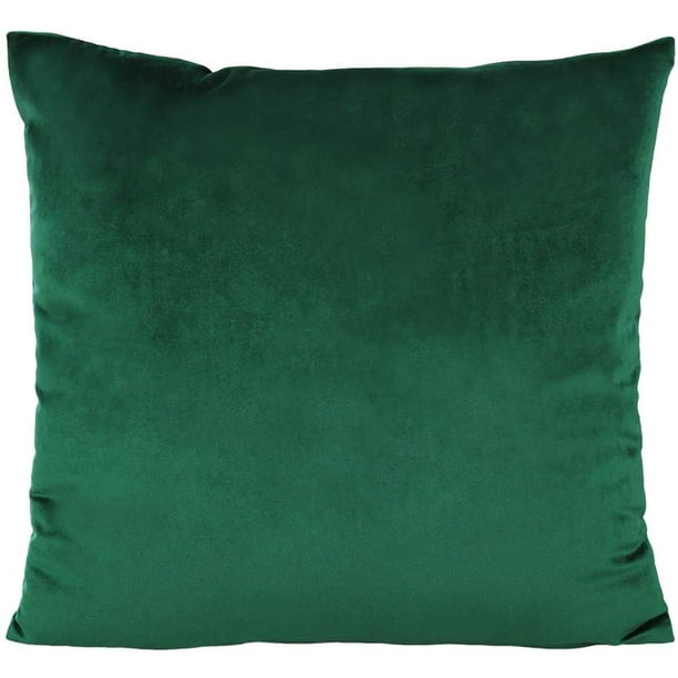 Htooq Emerald Green Throw Pillow Covers Velvet Decorative Christmas Dark Green Cushion Cases Cozy Soft Solid Square Home Decor For Car Couch Sofa Bedr