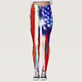 thumbnail image 2 of Gibobby Leggings Termicos Día la Independencia para las mujeres 4 julio Leggings Pantalones para yoga Correr Pilates Gimnasio Pantalones yoga（Rojo， XXXL), 2 of 5