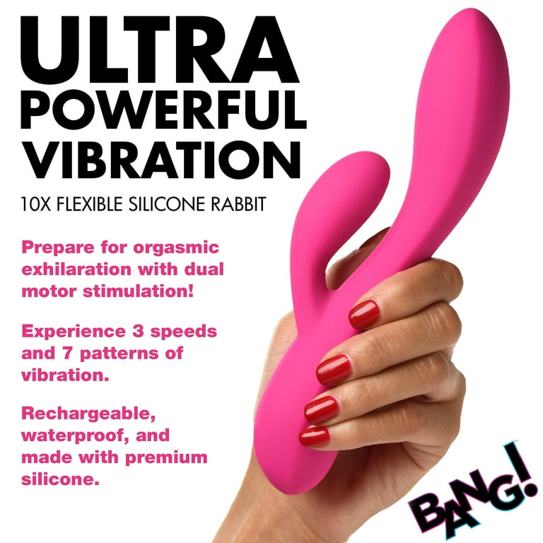 Bang! 10X Flexible Rabbit Vibrator, Pink