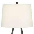thumbnail image 4 of Possini Euro Design Woodwork 30" Tall Open Base Large Mid Century Modern End Table Lamp Black Finish Finish Single Living Room, 4 of 9