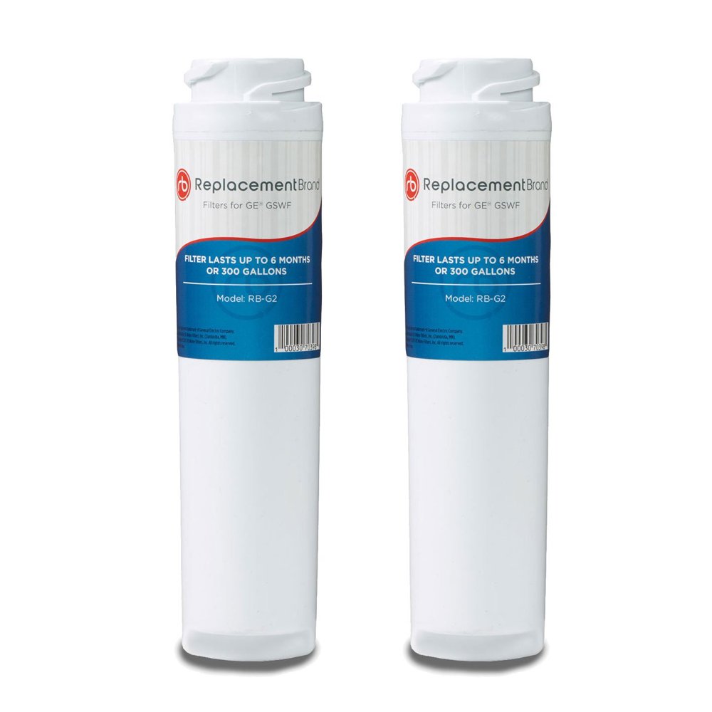 GE GSWF SmartWater Comparable Refrigerator Water Filter 2 Pack, Built
