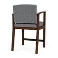 thumbnail image 3 of Pemberly Row Reception Waiting Room Hip Chair - Walnut Wood / Gray / Gray, 3 of 4