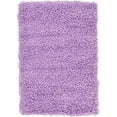thumbnail image 2 of Unique Loom Solo Solid Shag Collection Area Modern Plush Rug Lush & Soft, 2 ft 2 x 3 ft 0, Lilac, 2 of 5
