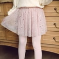 thumbnail image 6 of SILVERCELL 2-8T Little Girls Mesh Laced Ruffle Leggings Toddler Cotton Casual Tutu Pants, 6 of 8