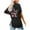 Black, variant on OAVQHLG3B Summer Tops for Women 4th of July Outfits for Women Patriotic ShirtsWomen's Casual Fashion Summer Round-Neck Slit T-Shirt Printed Loose Short Sleeve Tops Blouse