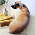 thumbnail image 2 of 3D Lifelike Animal Cute Bend Dog Printed Throw Pillow Funny Dog Head Cosplay Children Favorite Toy Cushion for Home, 2 of 8