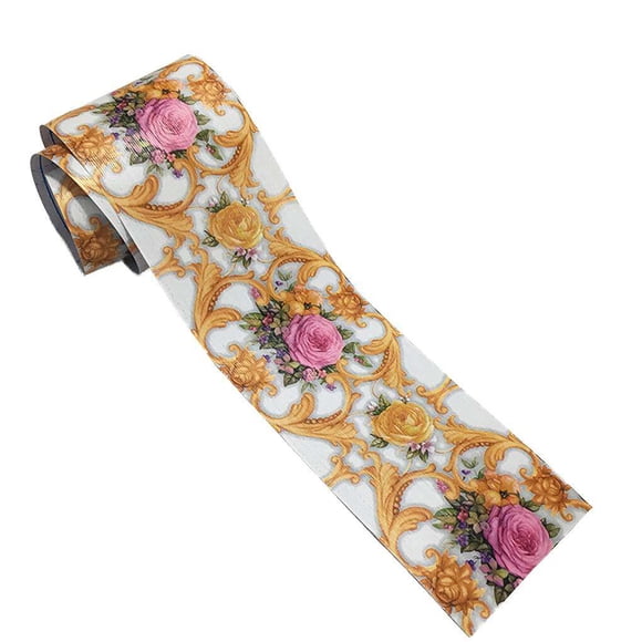 Wosthever Self Adhesive Wallpaper Stone Border Moisture-proof Line Wall Decor Gorgeous Kitchen Bathroom Sticker Home Toilet Waist Decoración del hogar Tipo 1