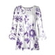 thumbnail image 5 of Camisetas de Cuello en V Mujeres, Impreso 3/4 Manga Blusa Casual Hecha de Cómodo Estante de Imitación para Toda la Temporada de Uso Diario, Camisetas Casuales de Mujer, 5 of 5