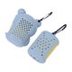 thumbnail image 3 of Toalla de gimnasio deportiva Ormromra de secado rápido de microfibra 2 piezas con bolsa de silicona gris, 3 of 8